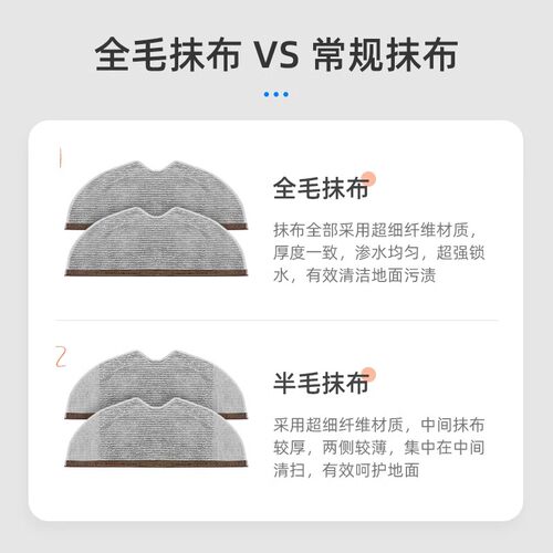 适用于小米1s扫地机器人配件米家滚刷过滤网拖布边刷清洁液耗材 - 图2