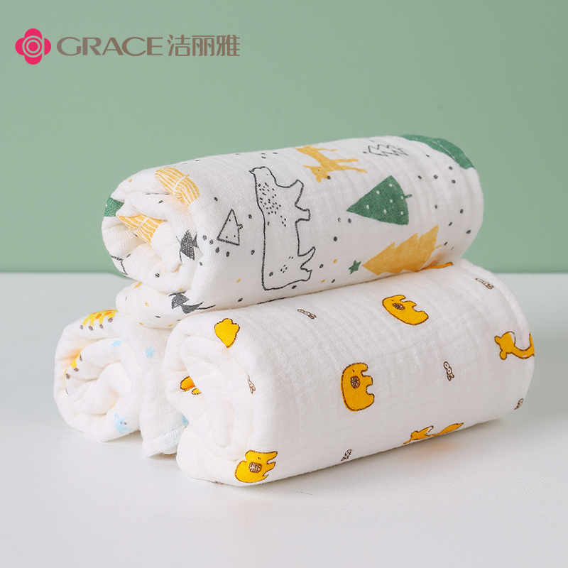 洁丽雅婴儿口水巾纯棉纱布毛巾儿童宝宝洗脸擦手小方巾新生儿用品,淘宝优惠券,粉丝福利购,淘宝优惠卷