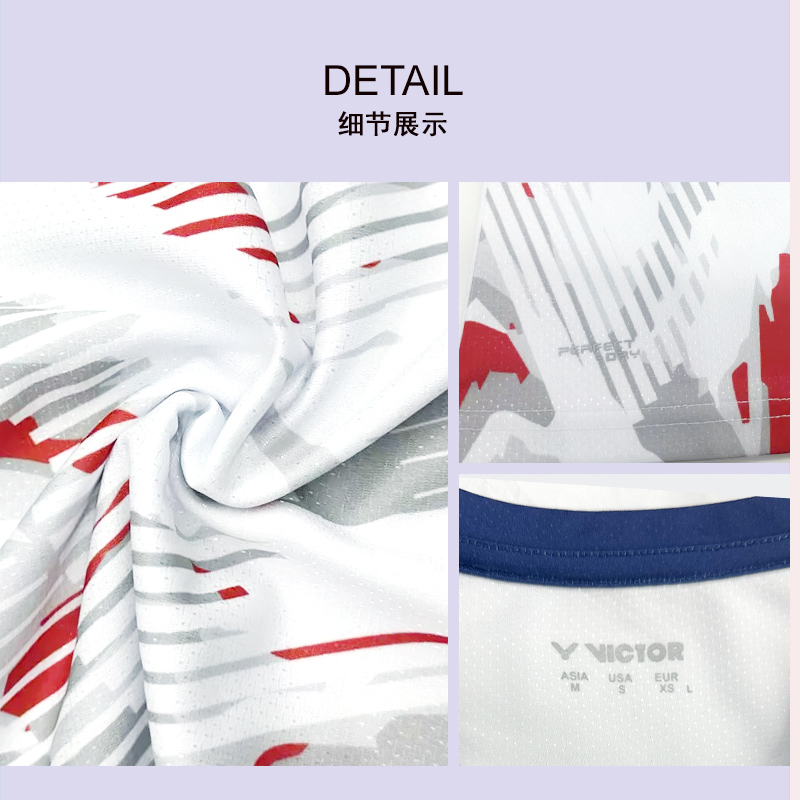 VICTOR/威克多胜利羽毛球服女款T恤球衣短裙速干透气短袖T-41011 - 图3