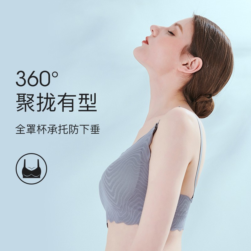天猫超市婧麒小贝壳哺乳文胸睡觉可穿聚拢防下垂孕妇内衣怀孕期舒适胸罩2