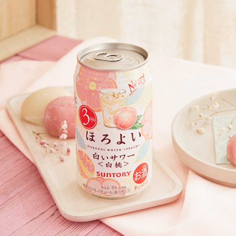 天猫超市日本进口三得利HOROYOI和乐怡预调鸡尾酒6连包装 白桃乳饮料味2