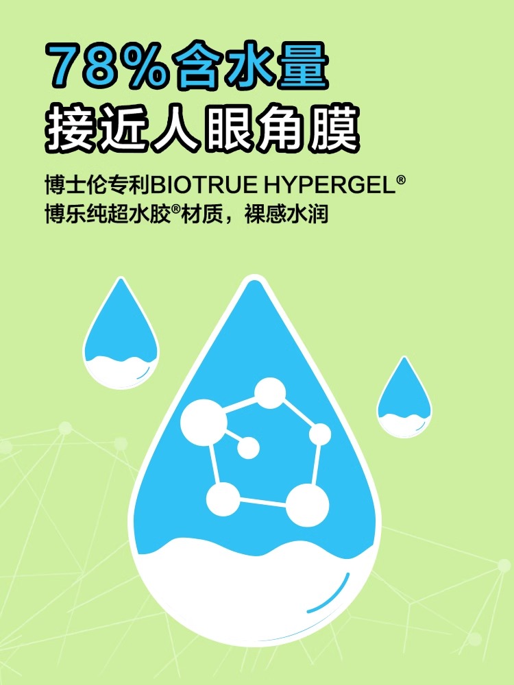 博士伦博乐纯透明近视隐形眼镜日抛30片裸感水润高透氧官方正品-图2