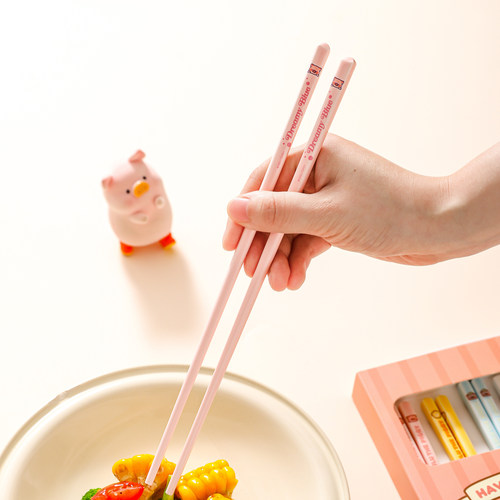 川岛屋&lulu猪联名 陶瓷筷子高颜值家用高档抗菌防霉家庭专人专用 - 图1