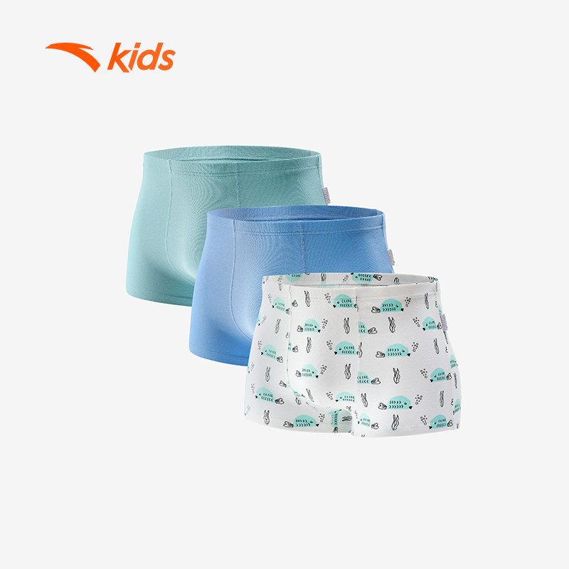 安踏儿童男童平角内裤2025新款舒适透气亲肤儿童抗菌内裤不夹屁屁,淘宝优惠券,粉丝福利购,淘宝优惠卷