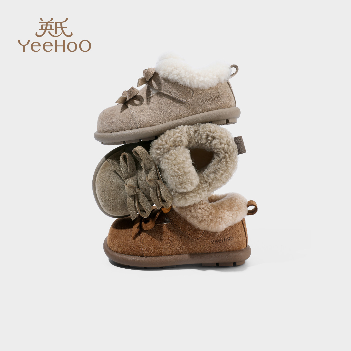 英氏童鞋儿童棉靴冬季新款加绒女童雪地靴保暖小童公主靴宝宝鞋子,淘宝优惠券,粉丝福利购,淘宝优惠卷