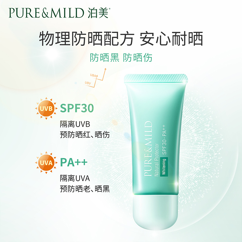 泊美小绿伞隔离霜正品40gSPF30防晒美白妆前乳遮瑕素颜霜提亮