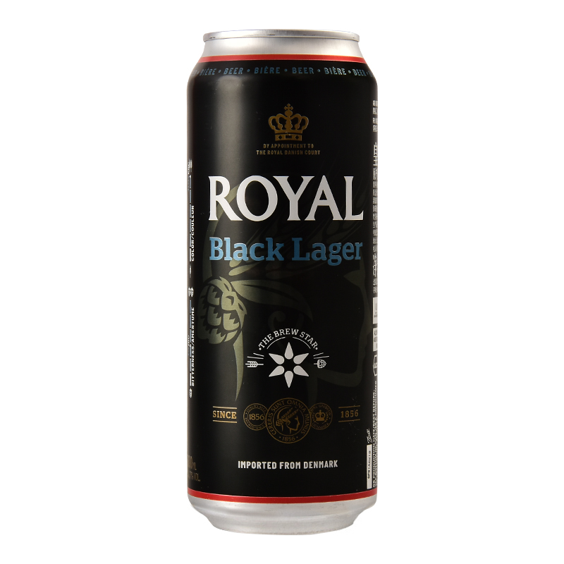 royal brown皇家丹麦进口啤酒黑啤酒500ml*12听整箱 - 图0