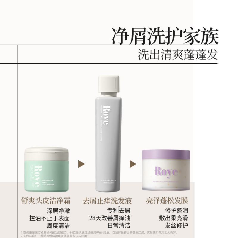 【热巴同款】Roye若也去屑洗发水止痒控油蓬松洗发露男女洗护80ml