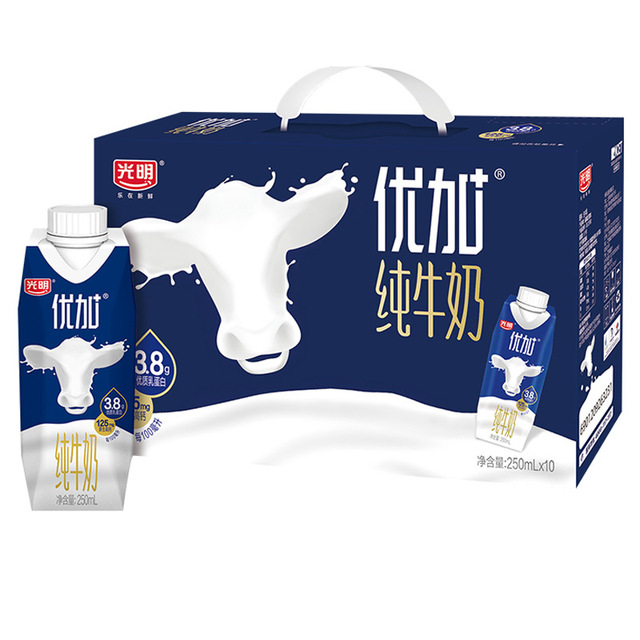 光明优加梦幻盖纯牛奶250ml*10盒