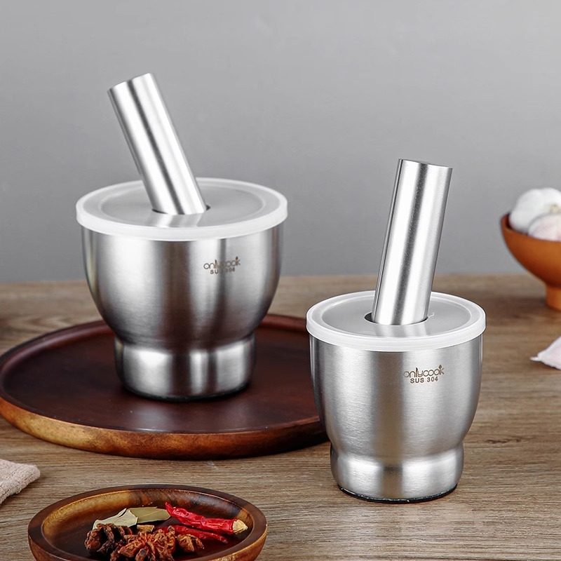 onlycook不锈钢蒜臼子家用捣碎神器擂钵石臼舂钵捣蒜器研磨器研钵,淘宝优惠券,粉丝福利购,淘宝优惠卷