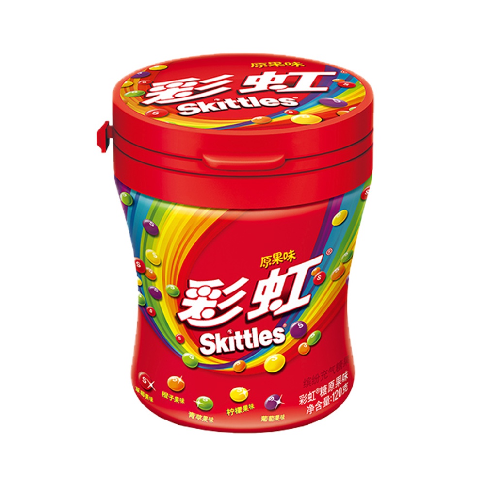 彩虹糖原果味软糖120g*1瓶小孩儿童糖果零食结婚庆喜糖网红小吃货-图0