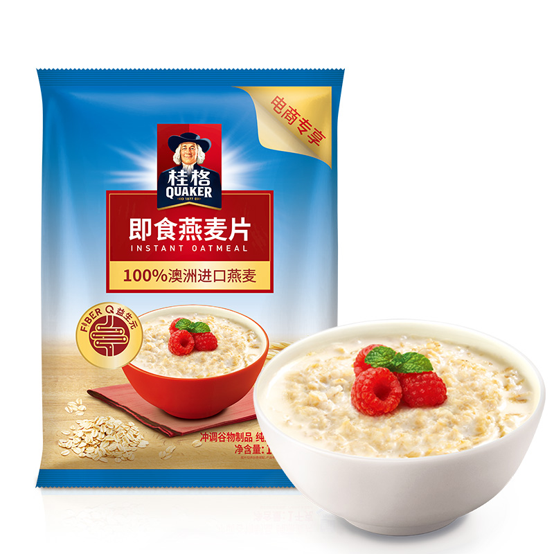 【新品】桂格原味即食麦片1000g*2袋+1000g*1罐3kg组合懒人早餐-图0