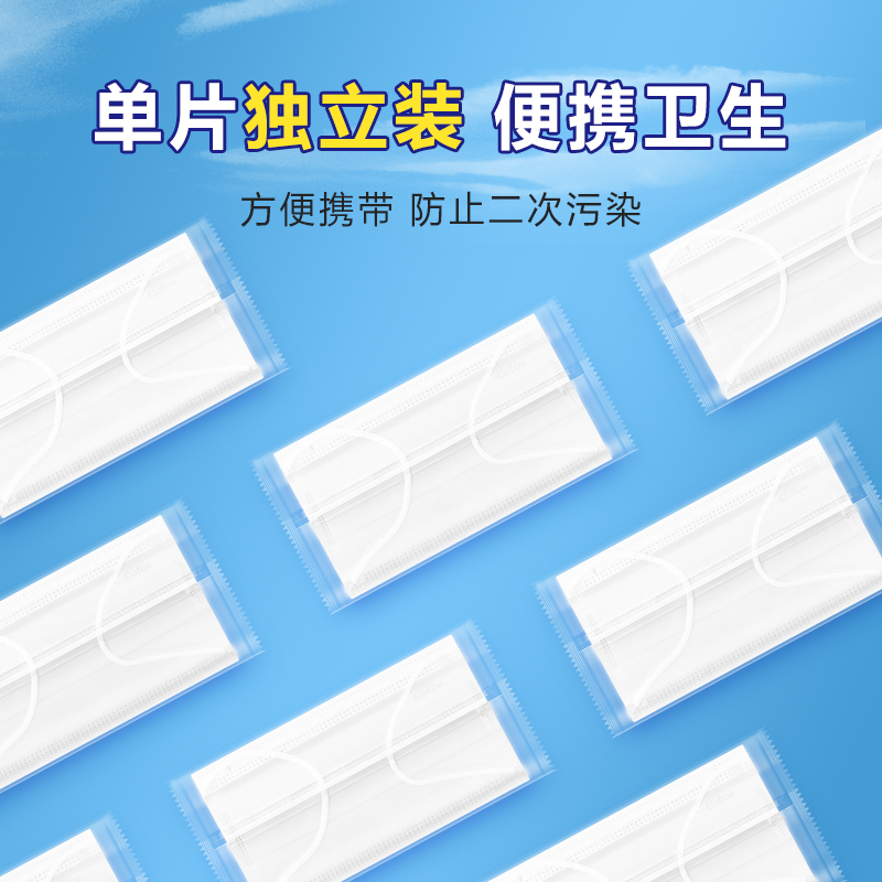 可孚白色口罩医用外科一次性医疗三层灭菌级独立单独包装高颜值女 - 图0