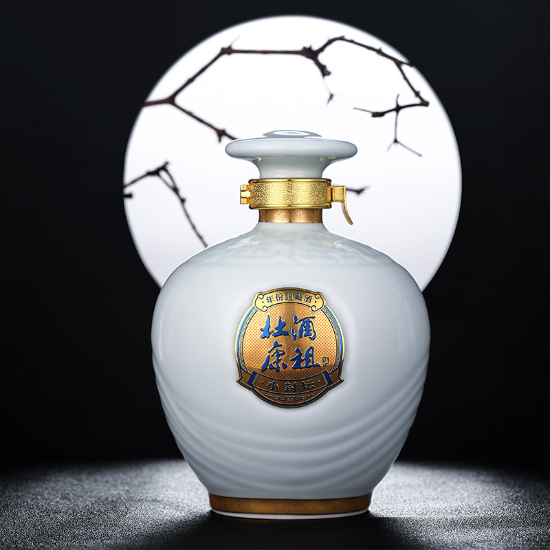 酒祖杜康小封坛玉坛5年坛藏浓香型白酒年份酒52度500mL*2整箱装-图3