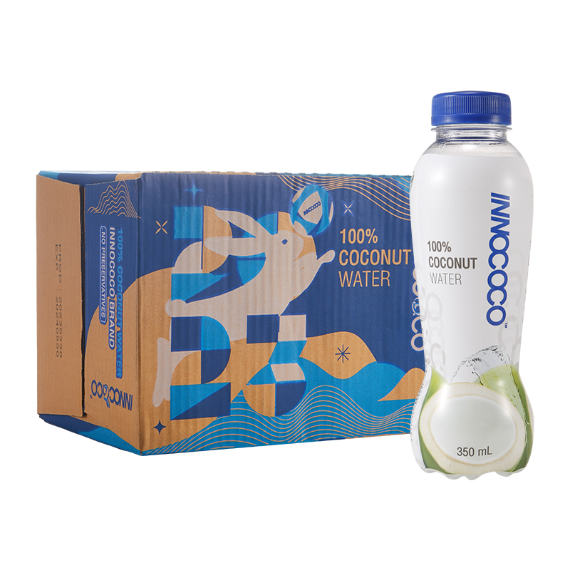 INNOCOCO泰国进口100%纯椰子水350ml*12瓶补充电解质无添加果汁_天猫超市_咖啡/麦片/冲饮