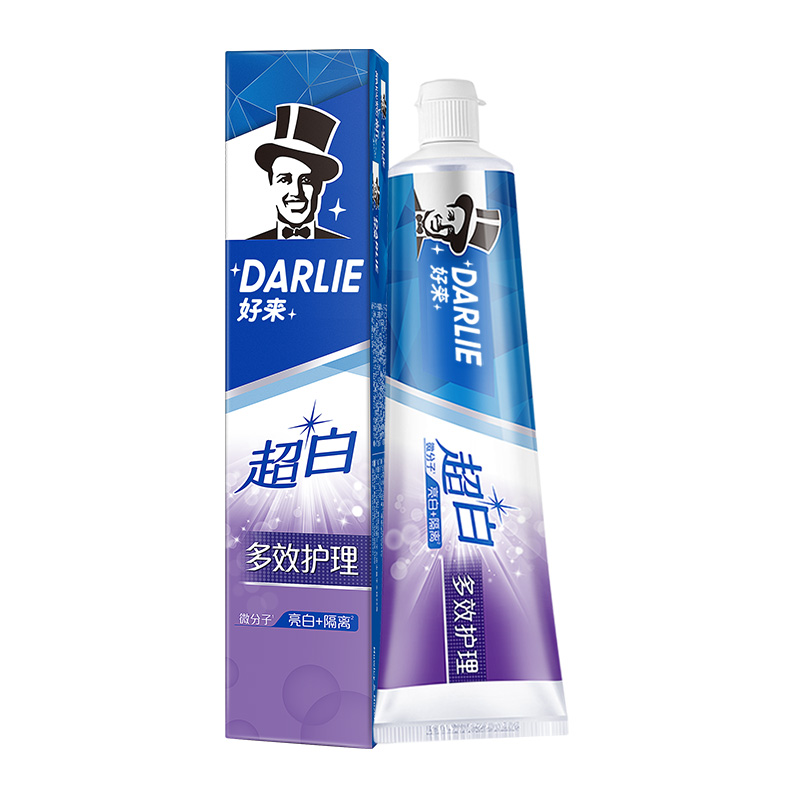 DARLIE好来(原黑人)牙膏超白加护多效护理190g护理防蛀固齿清口气 - 图0