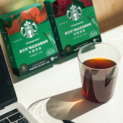 星巴克中度烘焙速溶黑咖啡速溶咖啡独立小条包装