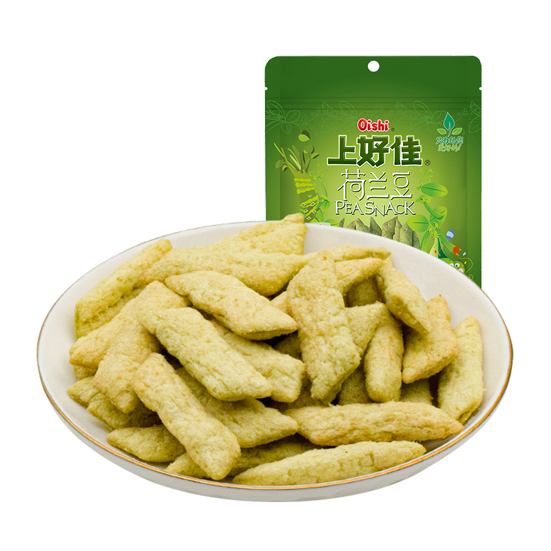 上好佳芥末味荷兰豆95g/包膨化休闲零食网红小吃办公室儿童追剧 - 图0