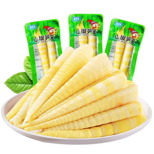 渝美滋山椒笋尖220g网红休闲零食竹笋干笋片即食小吃脆笋尖嫩竹笋 - 图0