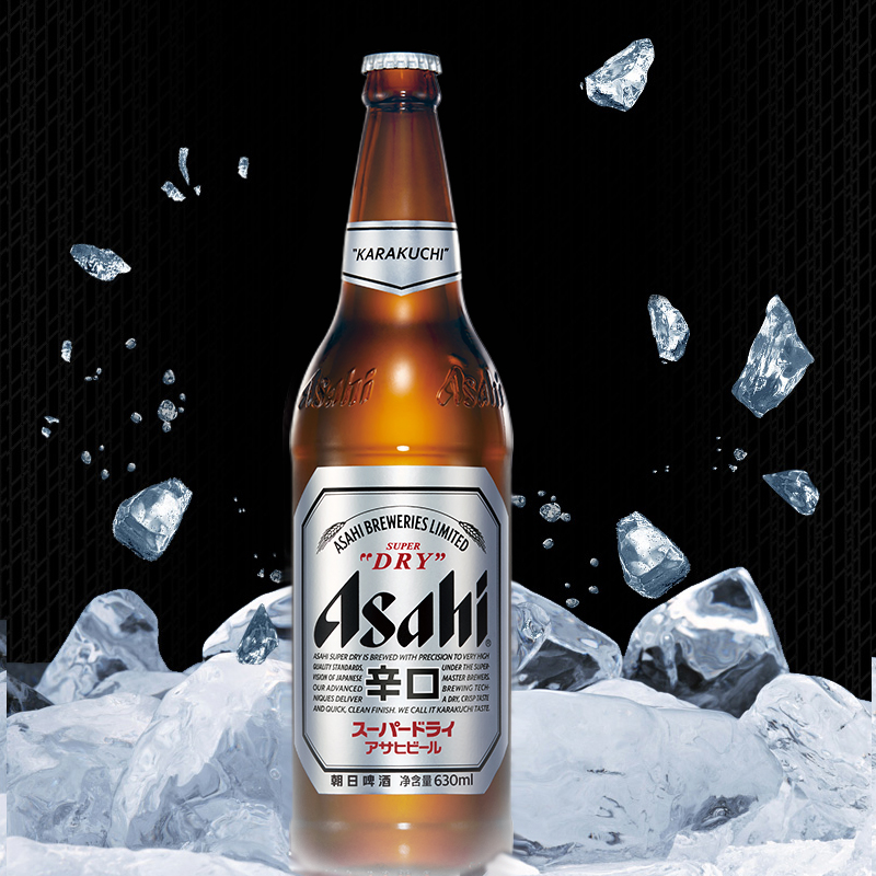 Asahi/朝日啤酒超爽系列生啤酒630mlx12瓶瓶装整箱装鲜啤酒