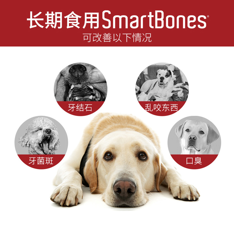 smartbones狗狗磨牙棒咬胶零食训练奖励小型犬幼犬16支鸡肉牛肉 - 图2