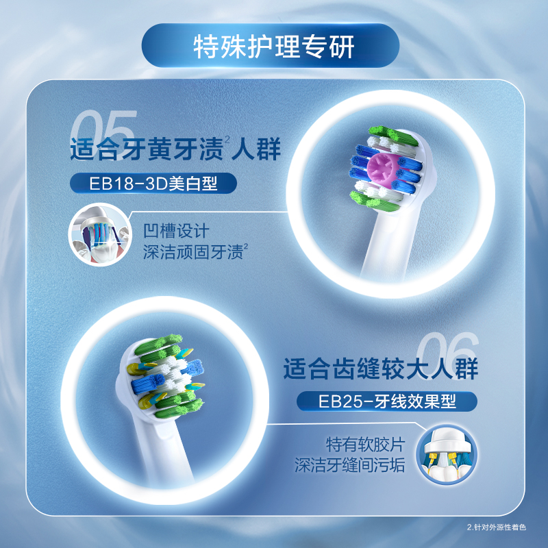 OralB/欧乐B电动牙刷头成人旋转牙刷头电动牙刷替换头EB604只1盒-图3