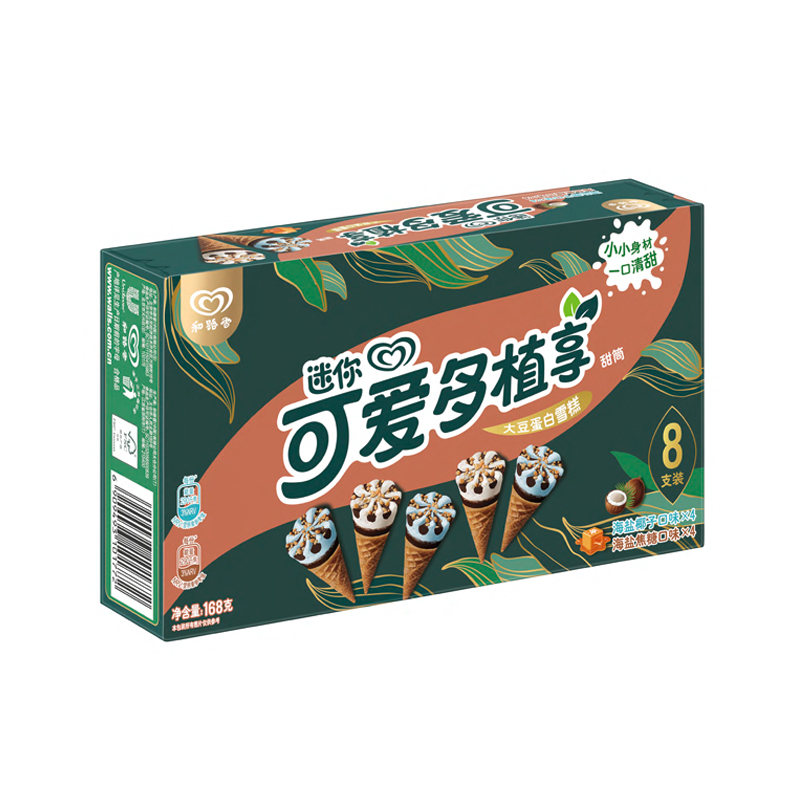 【拍7件】和路雪迷你海盐焦糖+椰子21g*56支