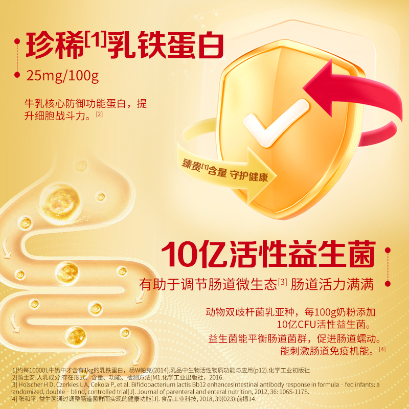 臻选飞鹤牧场经典1962金装中老年营养奶粉800g*2罐孝心装礼盒