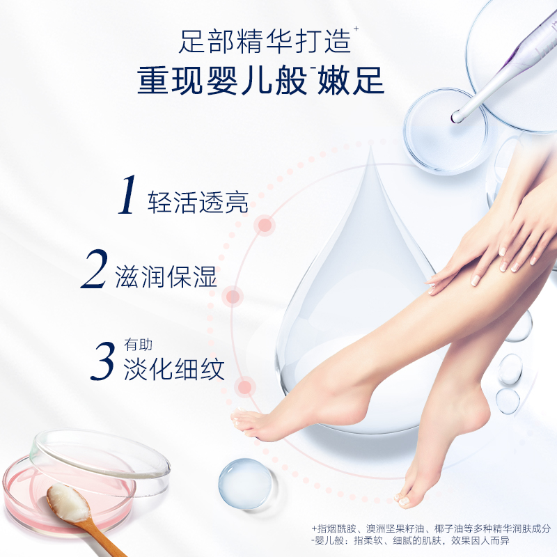 Vaseline/凡士林滋养修护足膜脚膜组套装 (3X24ml)保湿补水 - 图1