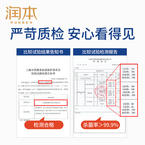 润本酒精卫生湿巾99.9%杀菌率擦手清洁小包便携式随身20抽5包 - 图3