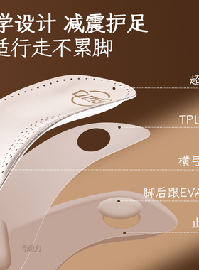 足印部落超薄足弓支撑扁平足鞋垫