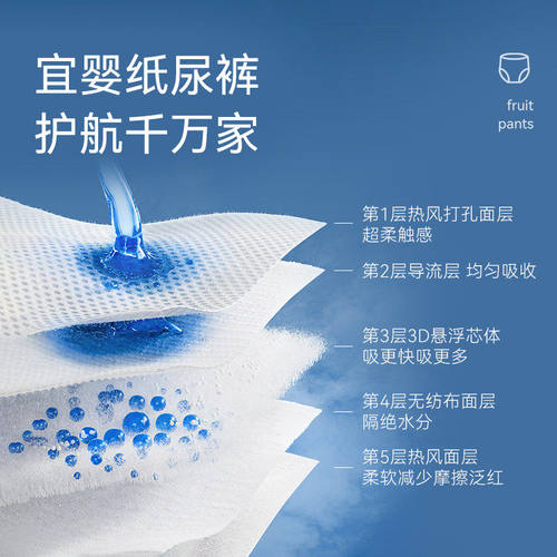 宜婴新梦想家拉拉裤婴儿小内裤宝宝柔软干爽尿不湿超薄透 - 图2