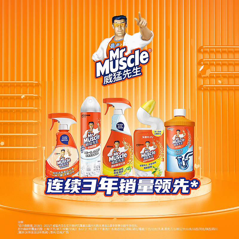 天猫超市威猛先生重油污净清洁剂油烟机抽烟机去污剂455g*2送420g*2清洗剂2
