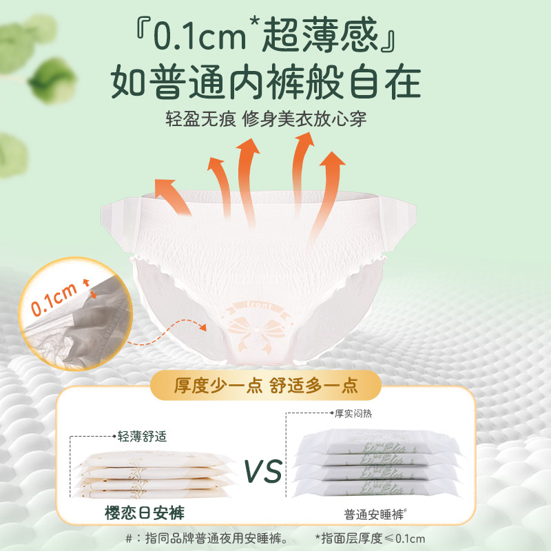 恩芝卫生巾日安裤开合式腰贴透气量大防漏舒爽清新安睡裤,淘宝优惠券,粉丝福利购,淘宝优惠卷