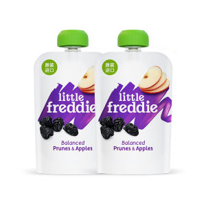 小皮欧洲原装进口西梅苹果果泥100g*2袋婴儿辅食宝宝零食西梅泥