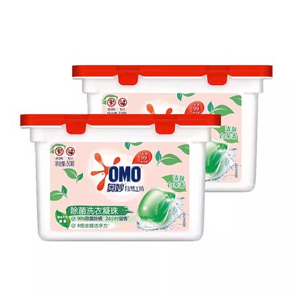 奥妙白茶除菌洗衣凝珠400g*