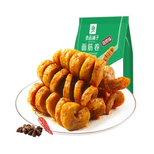 良品铺子面筋卷烧烤味120g*1袋网红辣条豆干休闲零食怀旧儿时小吃