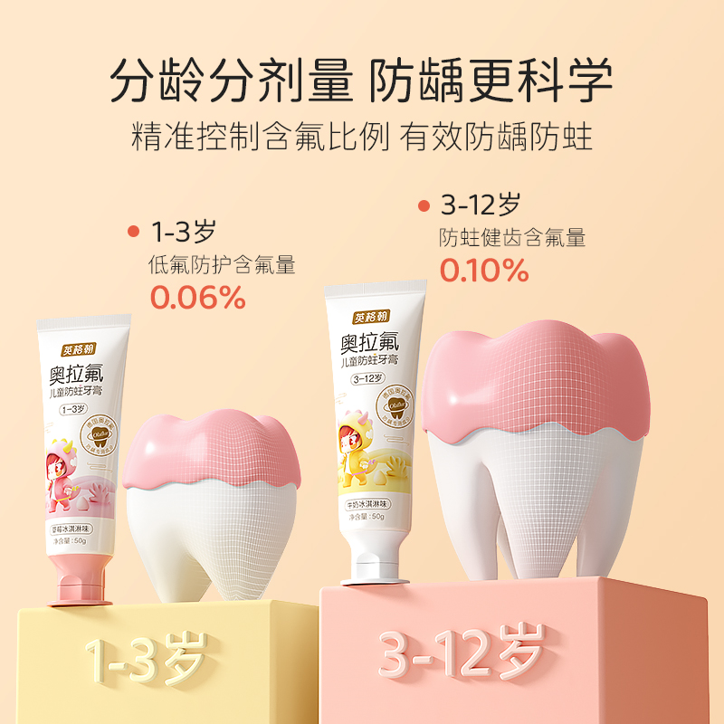 【包邮】英格翰儿童软毛牙刷宝宝3到6一12岁软毛牙刷+牙膏