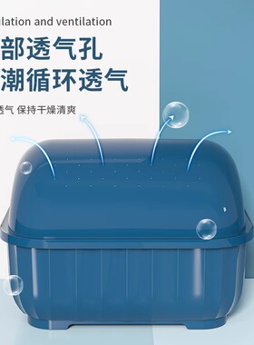 本王食品级材质碗筷收纳盒沥水架