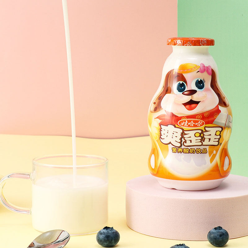 新日期娃哈哈爽歪歪200ml*4/8/12/24瓶含乳饮料儿童营养牛奶饮品