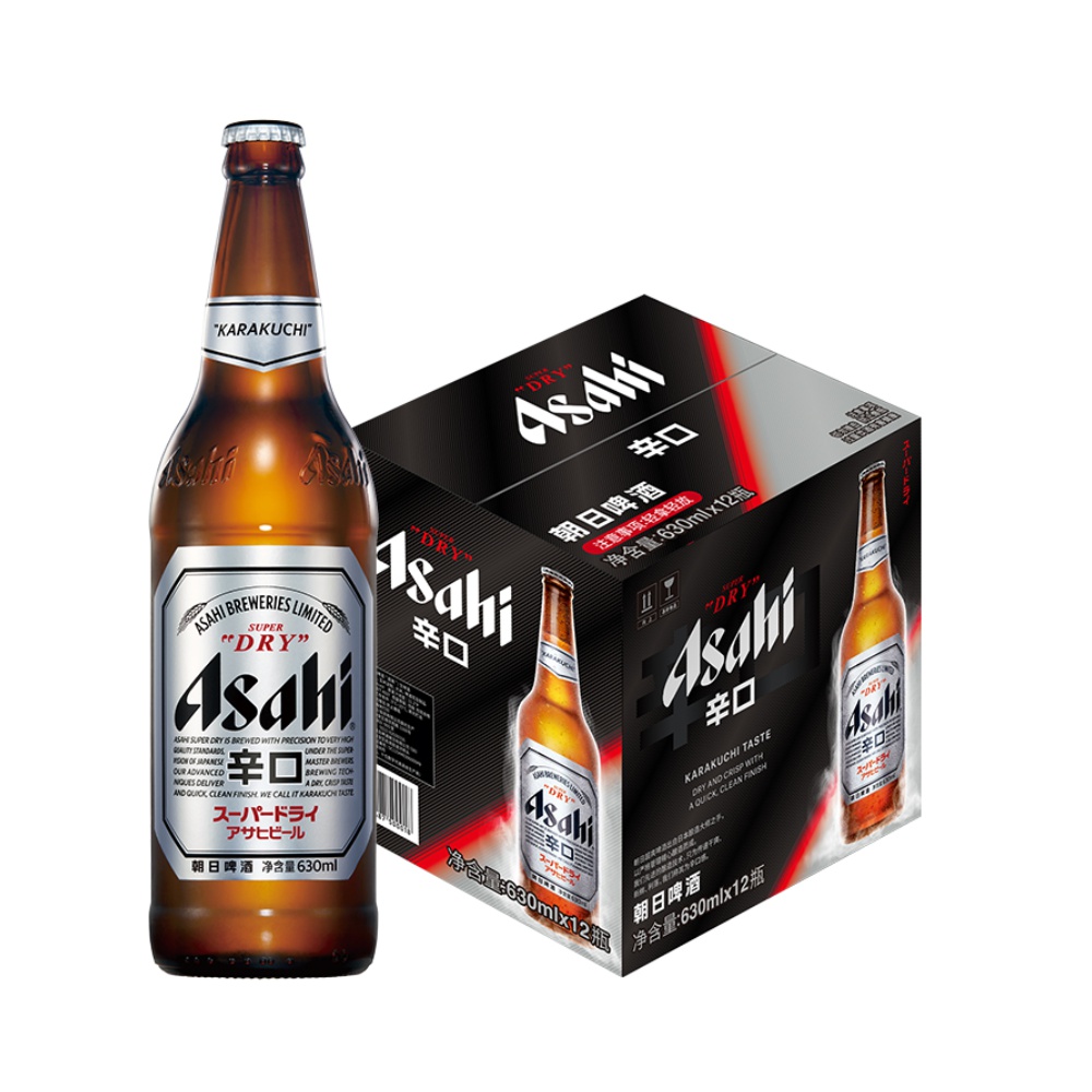 88VIP会员，Asahi 朝日 超爽啤酒玻璃瓶装 630mL*12瓶