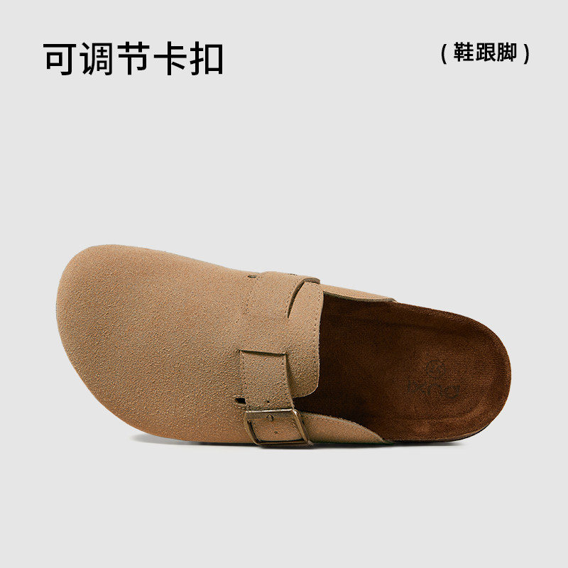 朴西朴西观月勃肯拖鞋女休闲慵懒外穿软木半包复古包头拖懒人鞋,淘宝优惠券,粉丝福利购,淘宝优惠卷