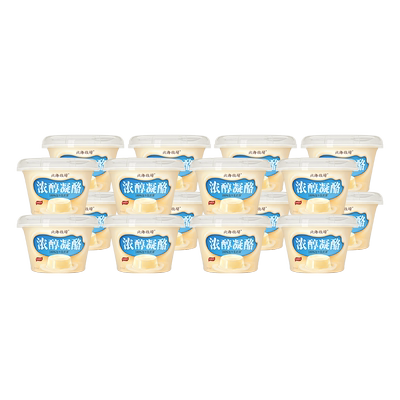 北海牧场浓醇凝酪风味发酵乳130g*16杯低温酸奶