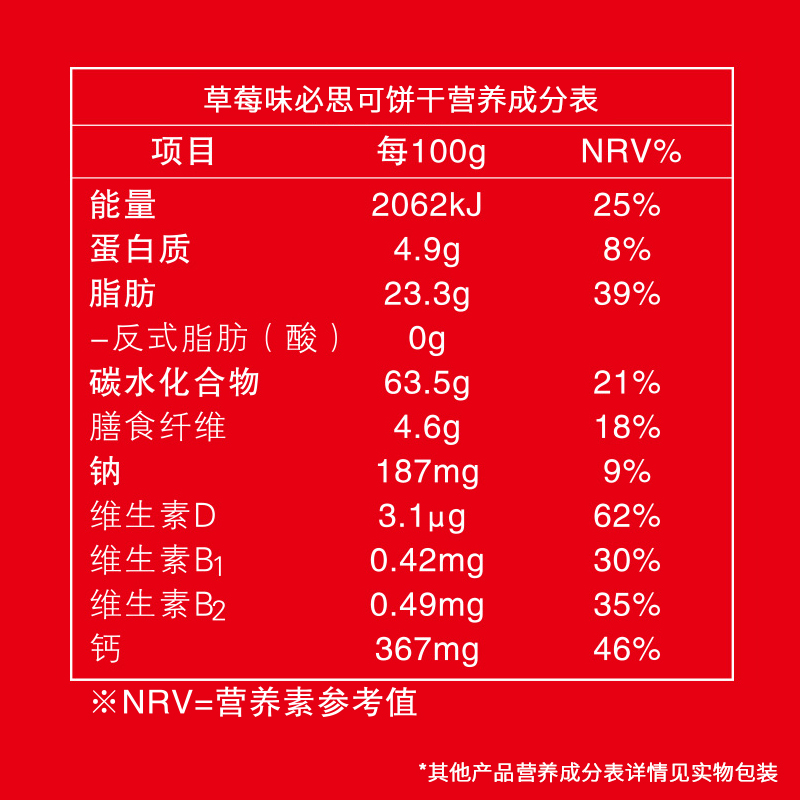 【进口】格力高必思可活性益生菌儿童夹心饼干草莓味194g - 图3