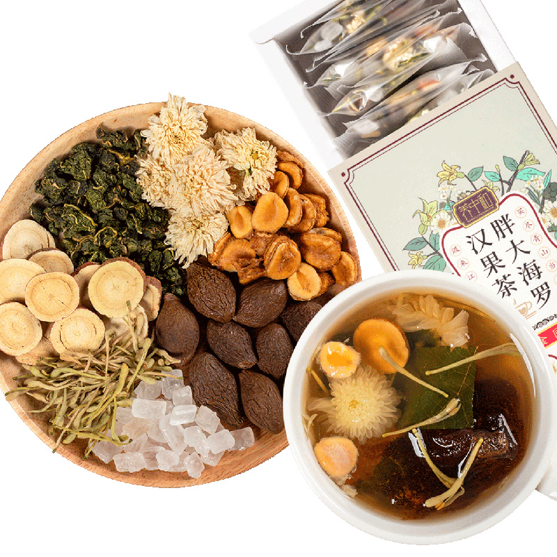 天猫超市养中和胖大海罗汉果菊花茶组合花草茶咽清润喉茶护嗓子15小袋盒装0