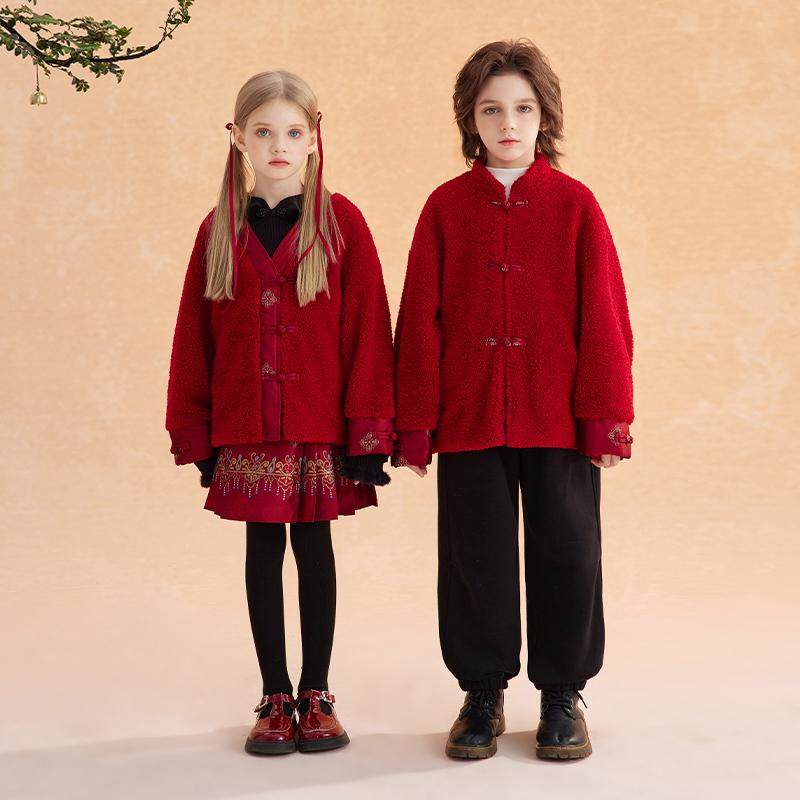 植木童装新中式女童百褶半身裙秋冬2024新款中大童马面裙儿童裙子,淘宝优惠券,粉丝福利购,淘宝优惠卷