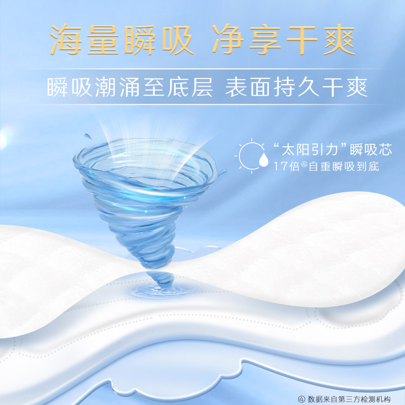 高洁丝日用天然阳光奢爽纯棉240mm8片6包超薄亲肤柔软透气卫生巾