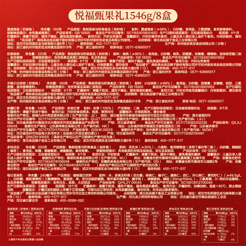 良品铺子品质系列悦福甄果礼年货节坚果礼盒送礼送人零食大礼包,淘宝优惠券,粉丝福利购,淘宝优惠卷