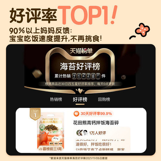 Flower Field Bear Children's High Calcium Bibimbap with Shredded Seaweed