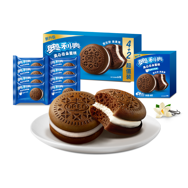奥利奥夹心云朵蛋糕6枚装